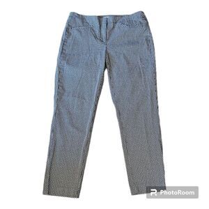 J. Jill Women's Size 6 Black and White Straight Leg Business Causal Pants